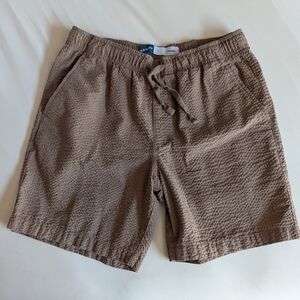 Old Navy Men's Brown Flat Front Seersucker Shorts